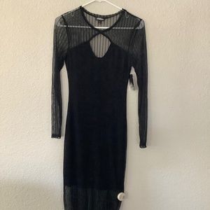 Project Runway size small black sheer with black shorter underneath